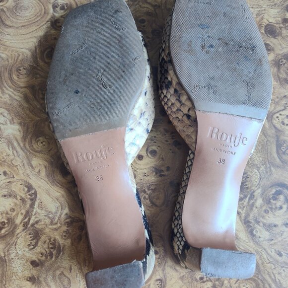 Rouje - Arlette Python Mules - Picture 5 of 6